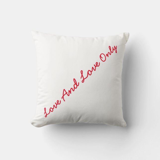 Coussin Saint Valentin L'amour et l'amour seulement Citati (Recto)