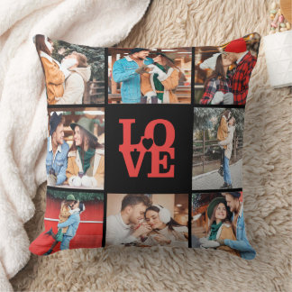 Coussin Saint Valentin Photo personnalisée AMOUR Jeu d'ore