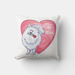 Coussin Saint Valentin Poméranie Blanche