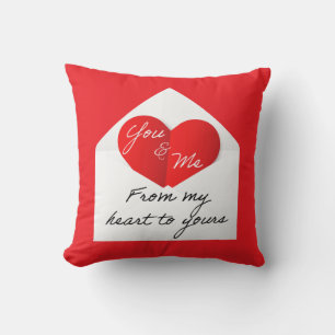 Coussin Saint-Valentin romantique