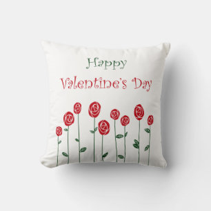Coussin Saint Valentin Roses Ostrich Love Romance Flower