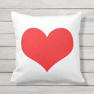 Coussin Saint-Valentin Rouge Coeur mignon Blanc personnali