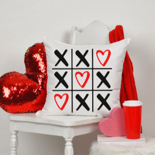 Coussin Saint Valentin X et coeur
