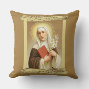 Coussin Sainte Catherine de Sienne Citation Docteur de l'E