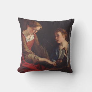 Coussin Sainte Cécile et un ange par Orazio Gentileschi