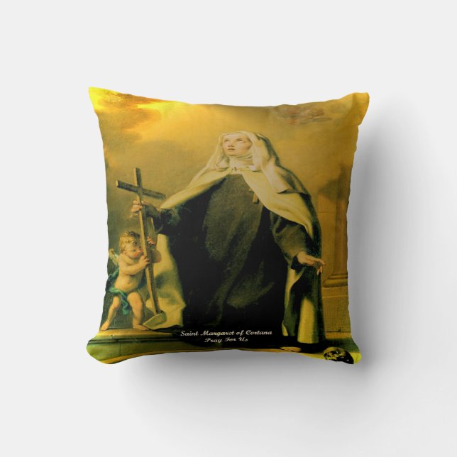 Coussin Sainte Marguerite de Cortone (Recto)