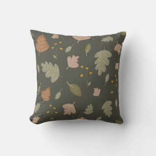 Coussin Saison d'automne avec Feuille et Plante