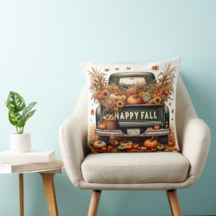 Coussin Saison d'automne du camion vintage
