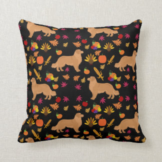 Coussin Saison d'automne Golden Retriever Motif