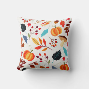 Coussin Saison de décomposition automnale citrouilles feui
