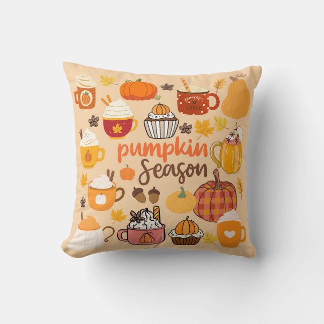 Coussin Saison de la citrouille épicée (Recto)