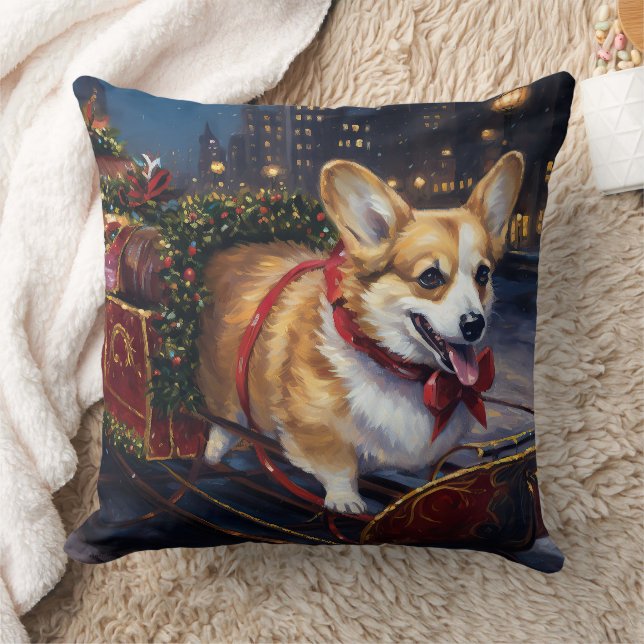 Coussin Saison de Noël de Corgi (Couverture)