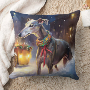 Coussin Saison de Noël Greyhound