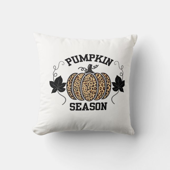 Coussin Saison des citrouilles  Citrouille imprimée guépar (Recto)