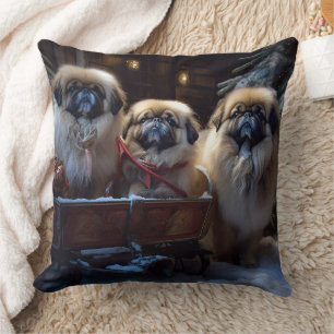 Coussin Saison des fêtes de Noël de Pékin