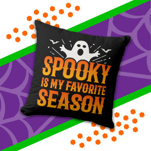 Coussin Saison effrayante Chauves-souris fantômes Joyeux H