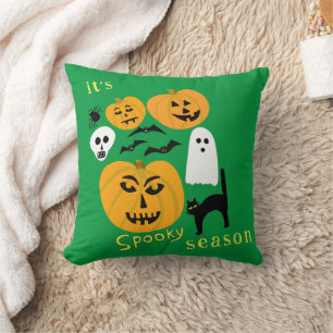 Coussin Saison éffrayante Citrouilles Ghost Bat HAPPY HALL