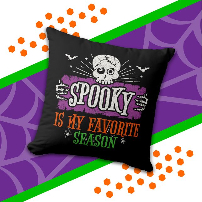 Coussin Saison éffrayante Effrayant Squelette chauves-sour (Créateur téléchargé)