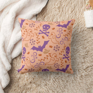 Coussin Saison effrayante Halloween Chauves-souris et Fant