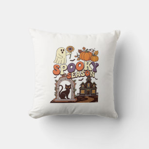 Coussin Saison effrayante Halloween Fantôme Citrouille Cha