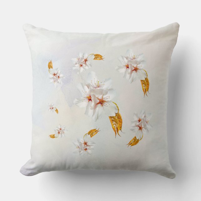 Coussin Sakura - Fleur de cerisier japonaise (Recto)