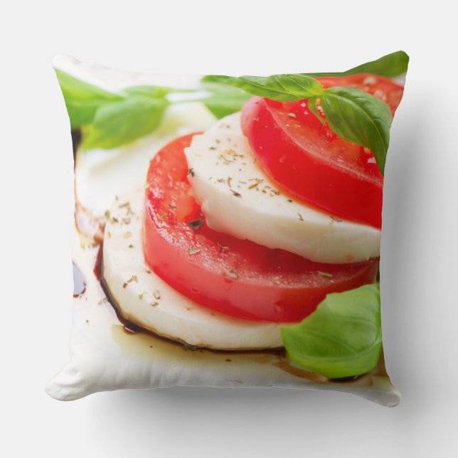 Coussin Salade de Caprese. Tranches de tomate et de (Recto)
