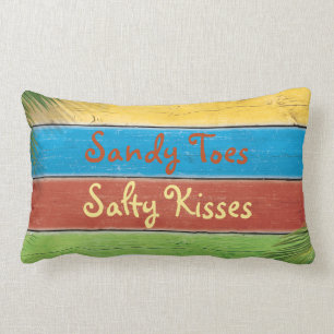 Coussin salé de baisers d'orteils colorés de Sandy