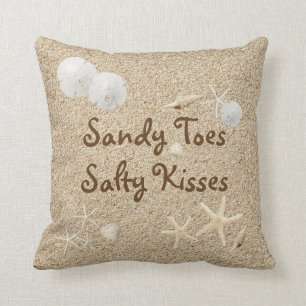 Coussin salé de baisers d'orteils de Sandy de