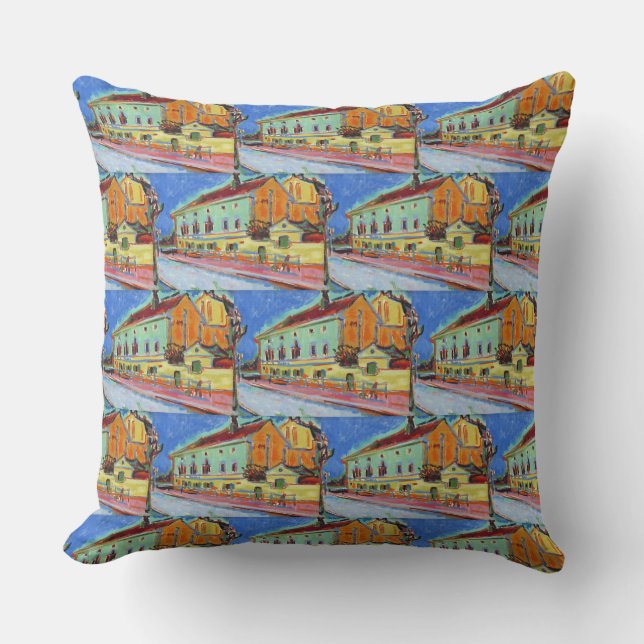 Coussin Salle de danse Kirchner Bellevue Art expressionnis (Recto)