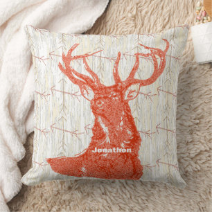 Coussin Salle de garçon personnalisée Croisée Arrow Deer