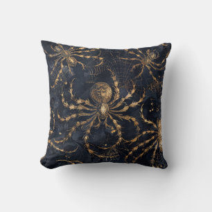 Coussin Salle d'évasion Décor intérieur Araignée d'or fonc