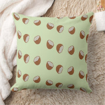 Salles de noix de coco motif sur vert