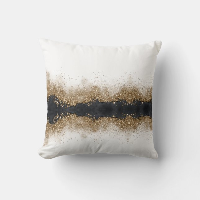 Coussin Salon de coiffure Gold & Black (Recto)