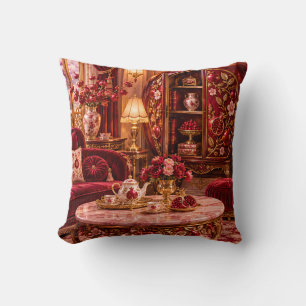 Coussin Salon de thé Ruby Grenade Velvet