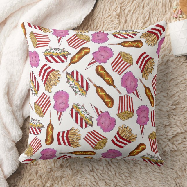 Coussin Salon d'état Carnival Foods Cotton Candy Popcorn (Couverture)