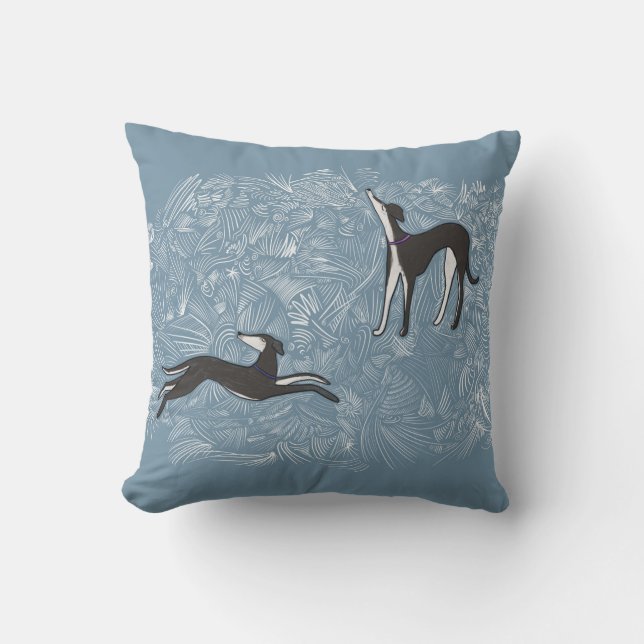 Coussin Saluki Greyhound (Recto)