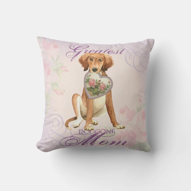 Coussin Saluki Heart Mom (Recto)
