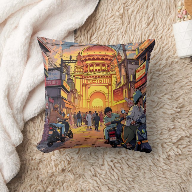 Coussin Salut de l'Inde | Kolkata (Couverture)