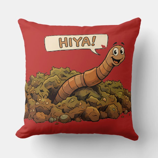 Coussin "Salut!" D'en bas (Recto)