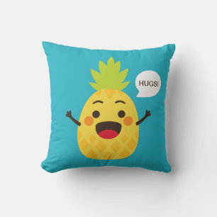Coussin Salut les amis ! Illustration d'ananas