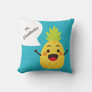 Coussin Salut les amis ! Illustration d'ananas