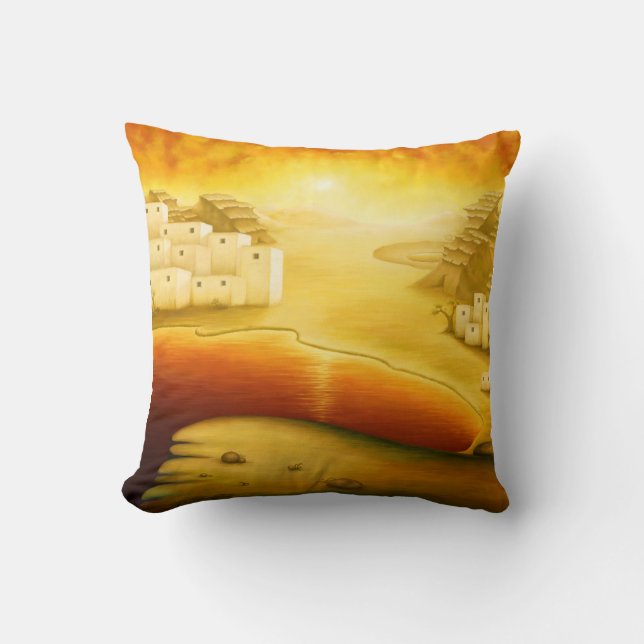 Coussin "Salut" - Moyen-Orient, Orient Sunset Peinture (Recto)