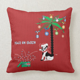 Coussin Salutation de saison/Joyeuses vacances-Paix sur Te