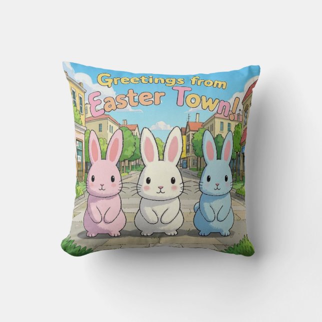 Coussin Salutations de la fête de Pâques (Recto)