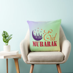 Coussin Salutations de l'Aïd islamique - Moderne et chic A