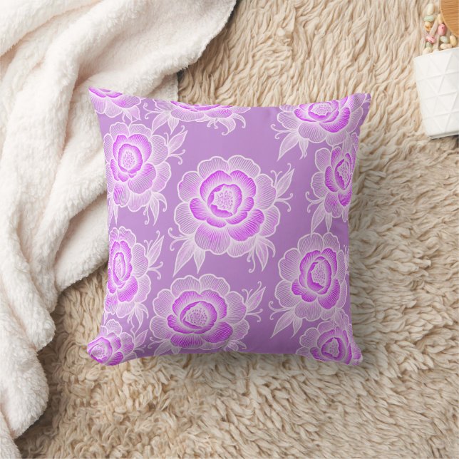 Coussin Sami 💜 Fleur Baroque Violet (Couverture)