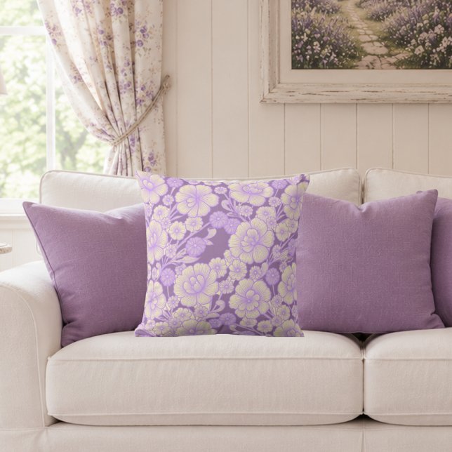 Coussin Sami 💜 Fleur Baroque Violet (Créateur téléchargé)