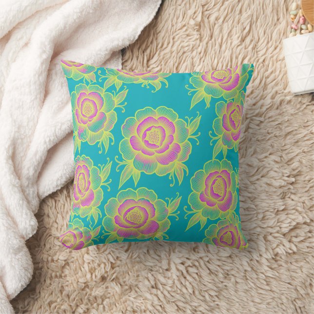 Coussin Sami 💜 Fleurs Baroques Violettes (Couverture)