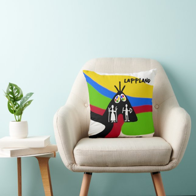 Coussin Samisk design unik kudde texte med (Chaise)