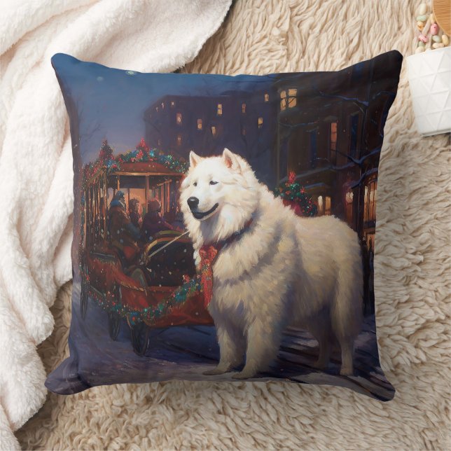 Coussin Samoyède Saison de Fêtes de Noël  (Couverture)
